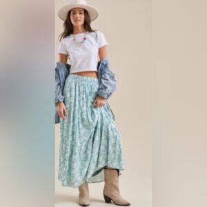 NWOT Altar'd State Calsi Floral Midi Skirt